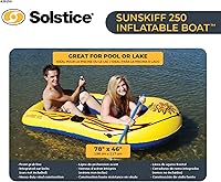 Vista 3 de Solstice Balsas inflables para 2 personas para adultos y niños, viene con soportes de remo para poste, base acolchada y cómoda, línea de agarre de 6