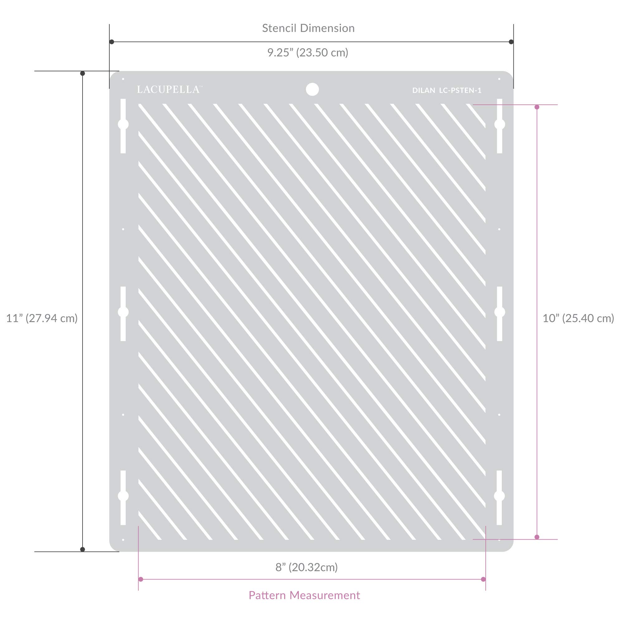 Lacupella Stencil grande e alto per decorare torte (VIOUR)