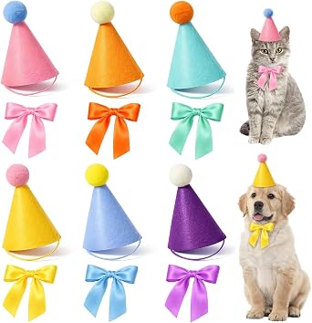 CZFSWT 12Pcs Mini Party Hats for Stuffed Animals Set, Stuffed Animal Party Hats, Small Party Hats for Stuffed Animals Suitable for Pet Themed Activity Decoration