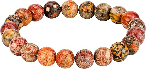 Miniatura 630 de Amazing Gemstone Pulsera de cristal para mujeres y hombres, pulsera de cristal curativo de protección, pulsera elástica con cuentas de piedras