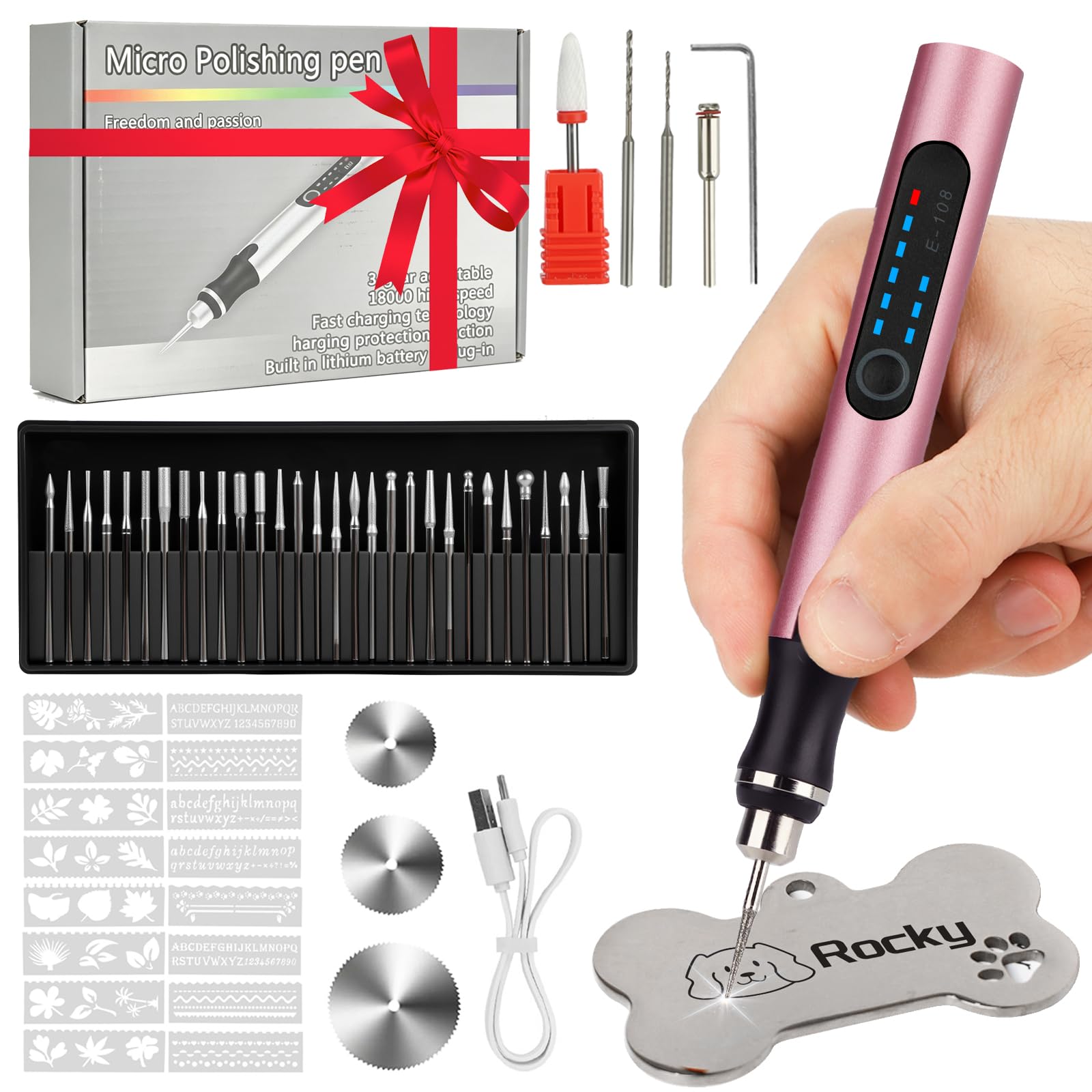 Stylo de gravure pour bricolage et travaux manuels sur bois ou plastique avec kit complet