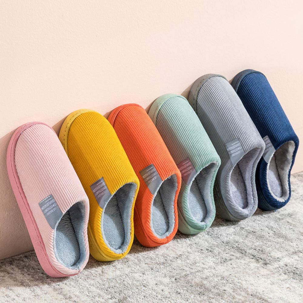 Inicio Interior Cálido Nuevo Otoño Invierno Zapatillas De Casa De Algodón Hombres Mujeres Calidez Interior Pareja Felpa Hogar Zapatos De Confinamiento De Plataforma Antideslizantes