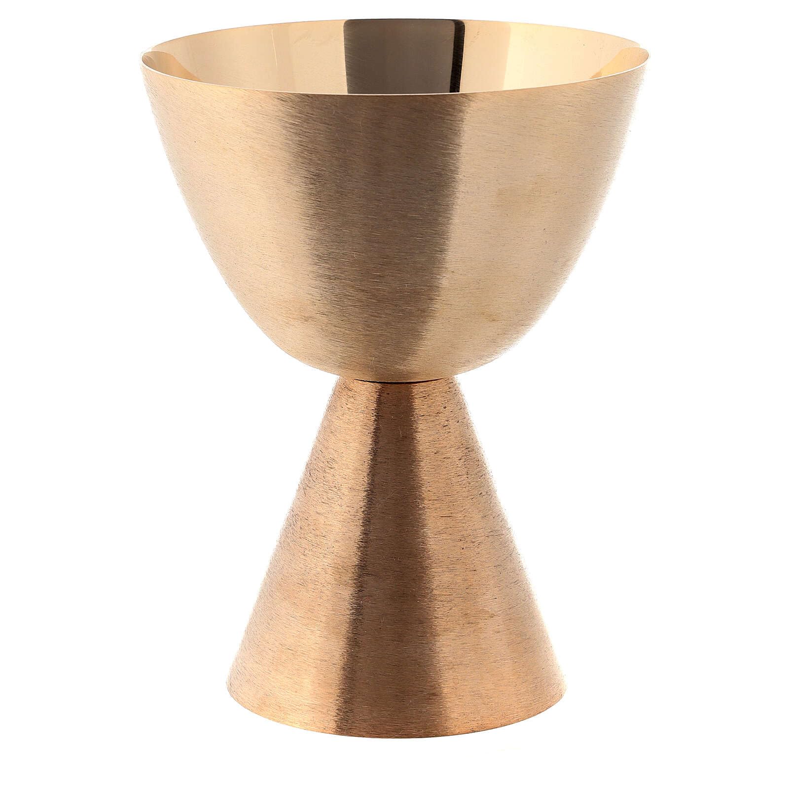 Holyart Calice, pisside, Patena, Patena offertoriale Satinati Bagno Oro, Patena offertoriale