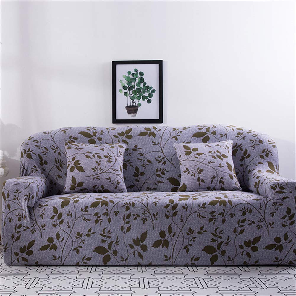 FANSUElastic sofa cover, Non Slip Elastic Full Covered Sofa Slipcovers Anti-Mite Furniture Protector Home Decor Stretch Sofa Cover Removable Super Soft (1 Seater:90-140cm,Zhiqiu)