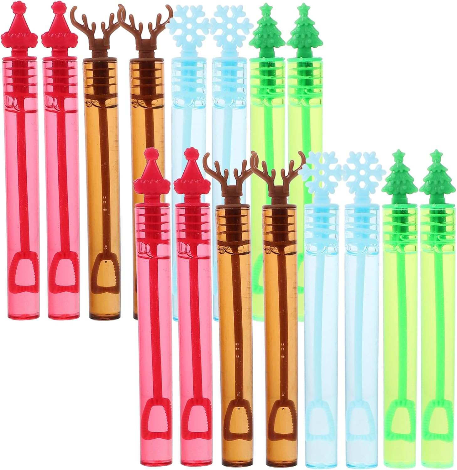 HOOTNEE 48pcs Bubble Tube Bubble Maker Tube Toy Christmas Party Favors Bubble Makers