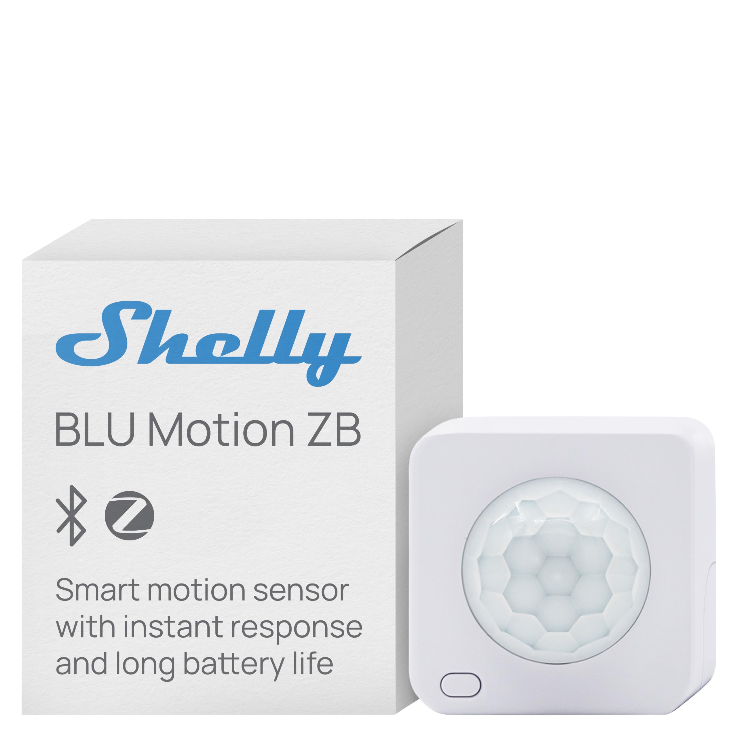 Shelly BLU Motion ZB – Czujnik ruchu PIR na podczerwień, Zigbee 3.0 i Bluetooth, regulowana czułość, do 5 lat pracy na baterii, powiadomienia w czasie rzeczywistym, wymagana bramka