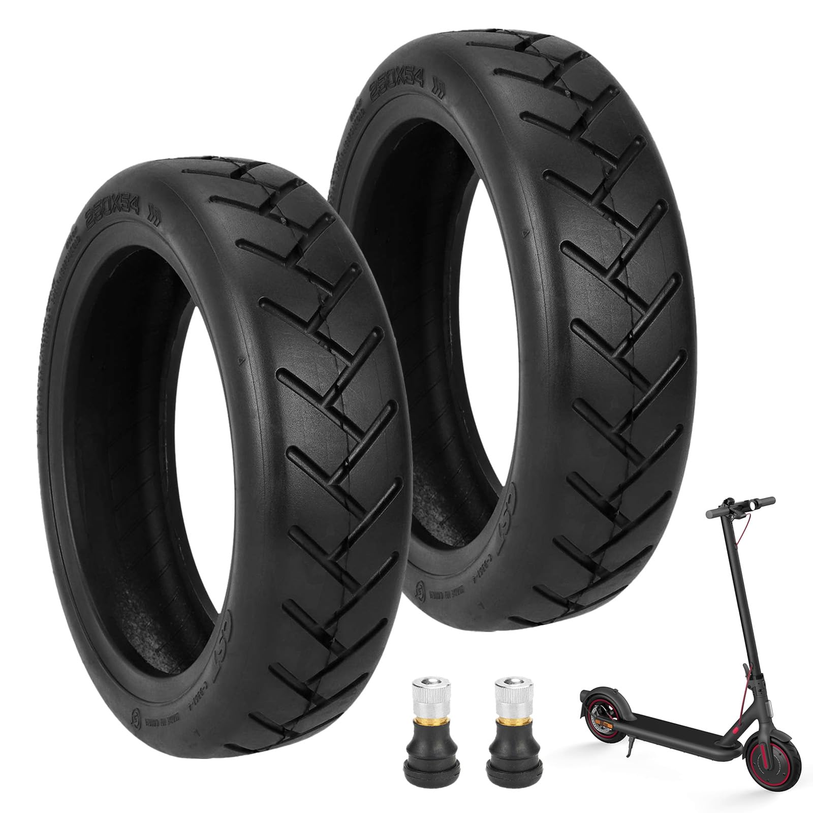2 Piezas NeumáTicos De Repuesto Para Scooter EléCtrico Mi4 4pro/4lite NeumáTico Sin CáMara De 10 Pulgadas 250x54 Para Scooter EléCtrico Mi4 4pro/4lite NeumáTicos Sin CáMara A Prueba De Explosiones
