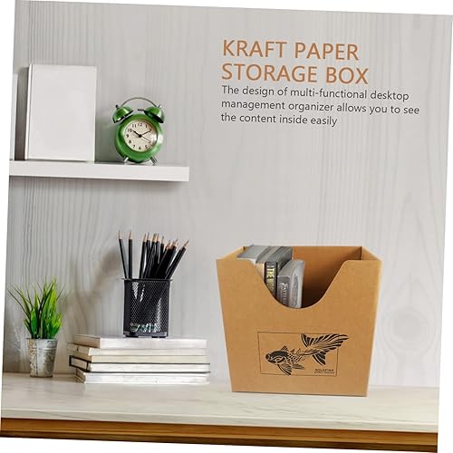 Miniatura 2 de Milisten Caja de archivador de caja, caja de almacenamiento de libros, estantes de archivos para escritorio, organizador de juguetes, cubos de