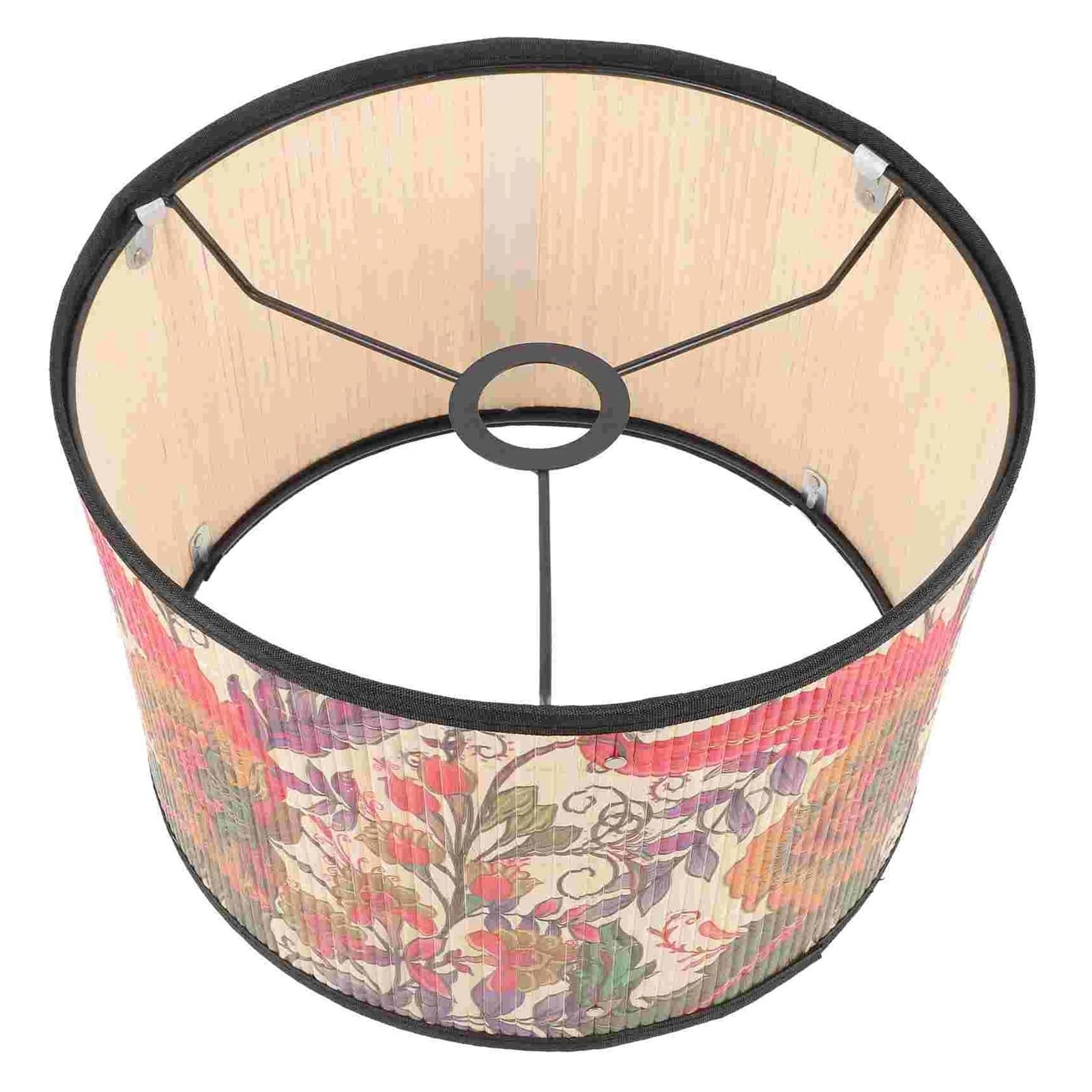 HKYBCF Lamp Shade Vintage Lamp Shades for Table Lamps Candelabra Light Bulbs Bedside Lampshades Barrel Chandelier for Bedroom(As Shown30.00X30.00X)