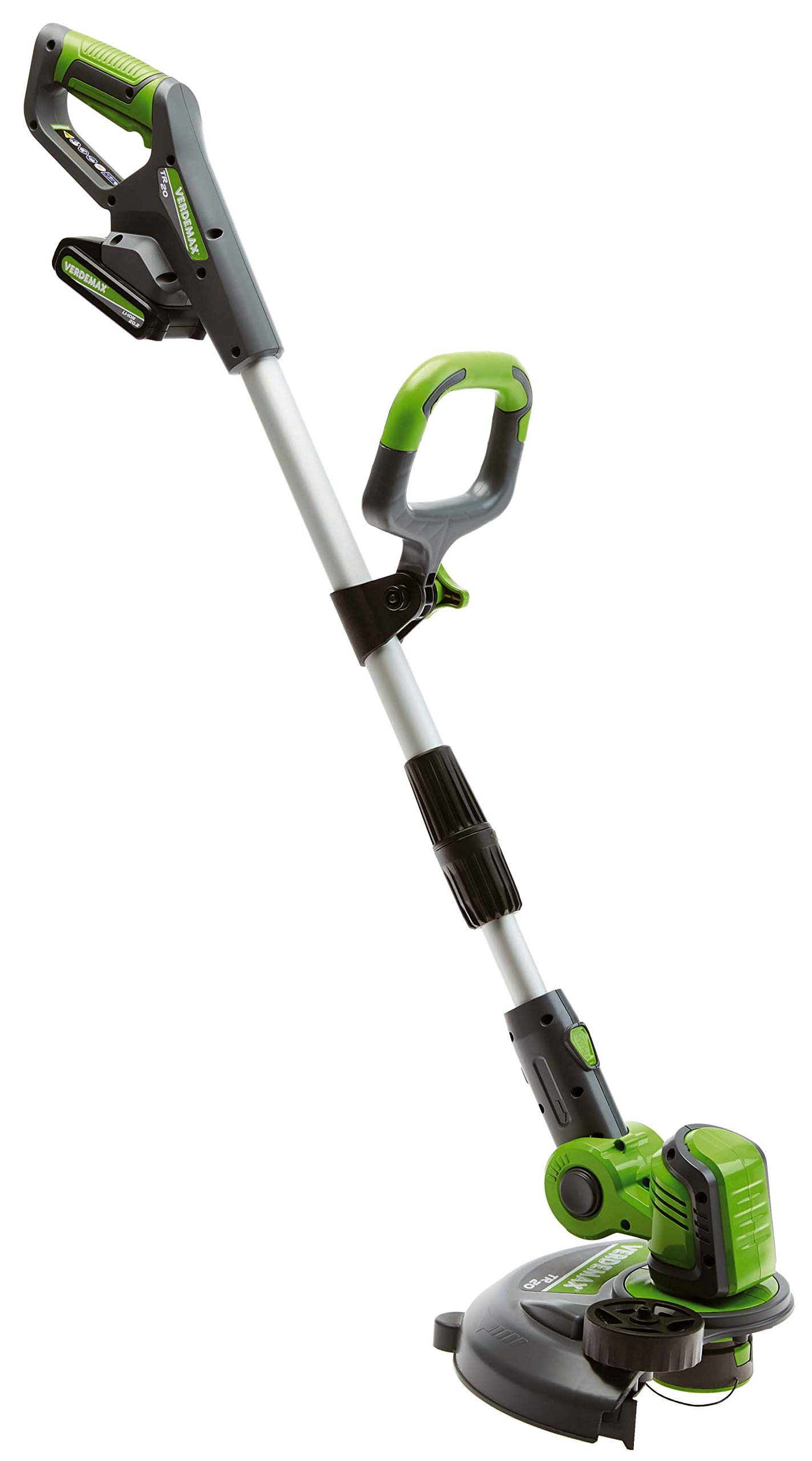 VERDEMAX Tr20 - Tagliacapelli al Litio da 20 V a 2 Ah con Manico Estraibile (Batteria e Caricatore Inclusi)
