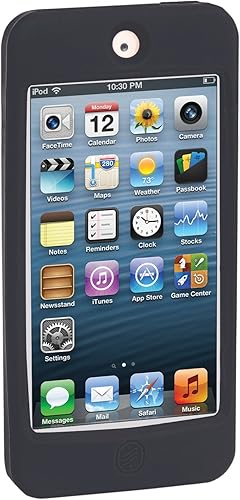 Funda de silicona para iPod Touch 56 generación, color negro, pieza de repuesto del paquete completo TuneBand, incluye protector de pantalla,