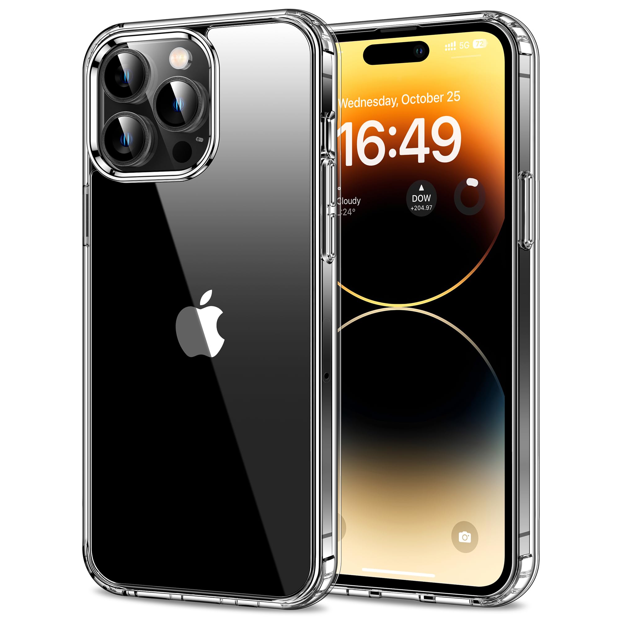 HOOMIL Case for iPhone 14 Pro Max 6.7-Inch, Non-Yellowing, Drop Protection, Anti-Scratch Transparent Hard Back Phone Cover - Crystal Clear