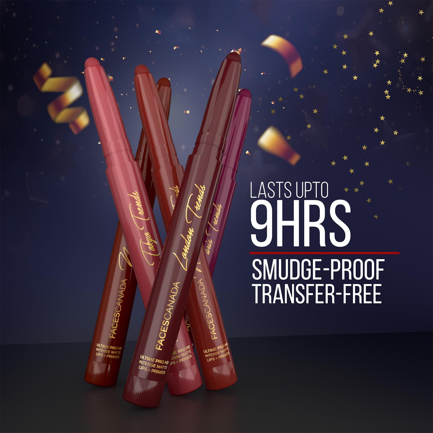 FACES CANADA Ultime Pro HD Intense Matte Lips + Primer - GOAT N10, 1.4g, Limited Edition | 9HR Long Stay | Primer Infused For Flawless HD Matte Finish | Intense Color | Lightweight 3