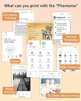 Phomemo M02S 300 DPI drukarka termiczna, mini drukarka kieszonkowa