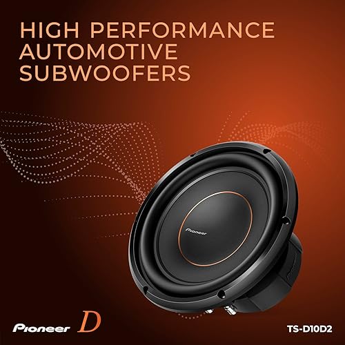 Miniatura 3 de Pioneer A-Series TS-D10D2 - Subwoofer de alto rendimiento de 10"  Máx. 1300W, bobina de voz dual de 2 ohmios para cableado flexible, potente salida