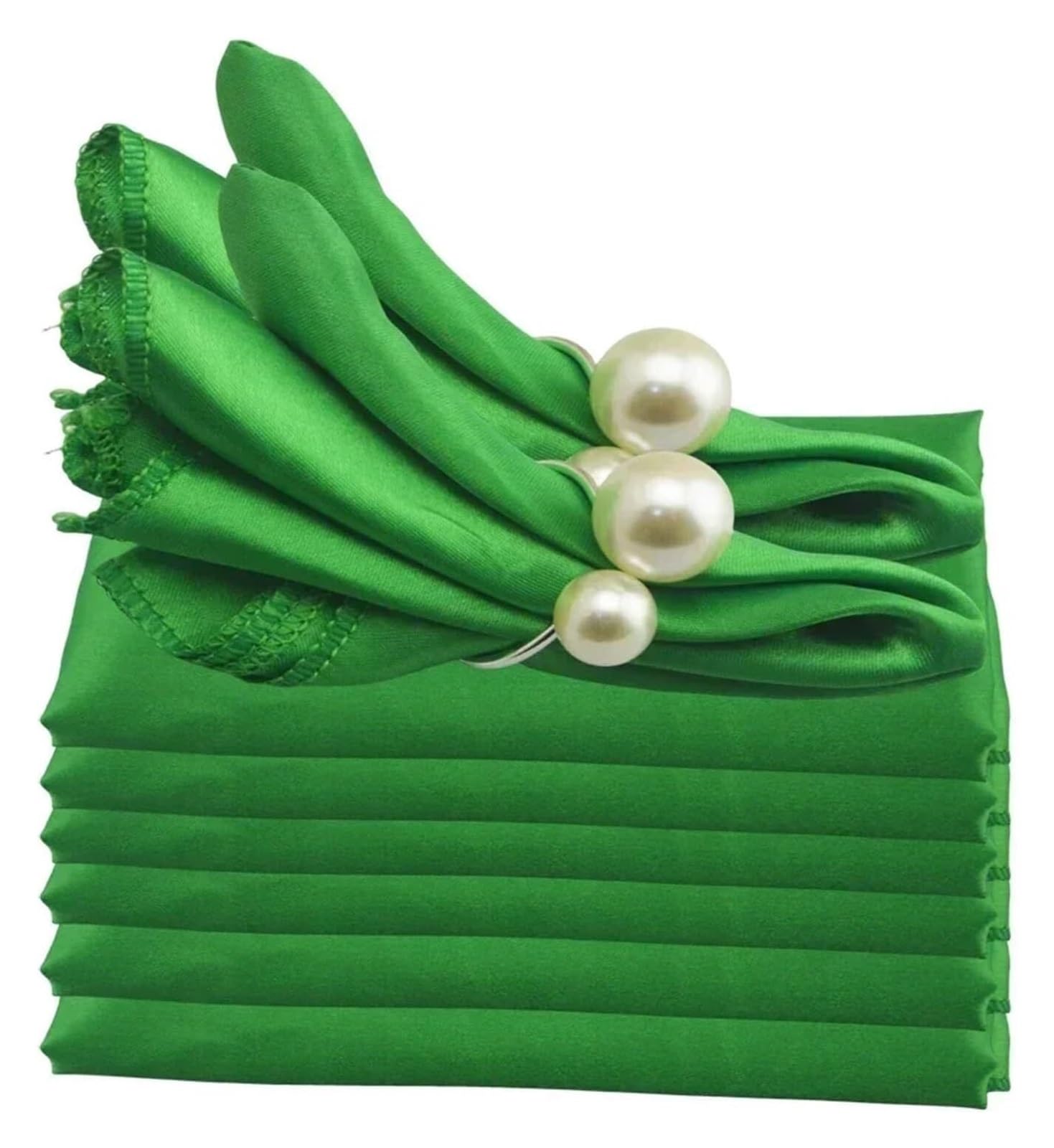 Cotton Table Napkins, Satin Table Napkins 24 Pcs 19x19 Inches Multicolor(Grün)