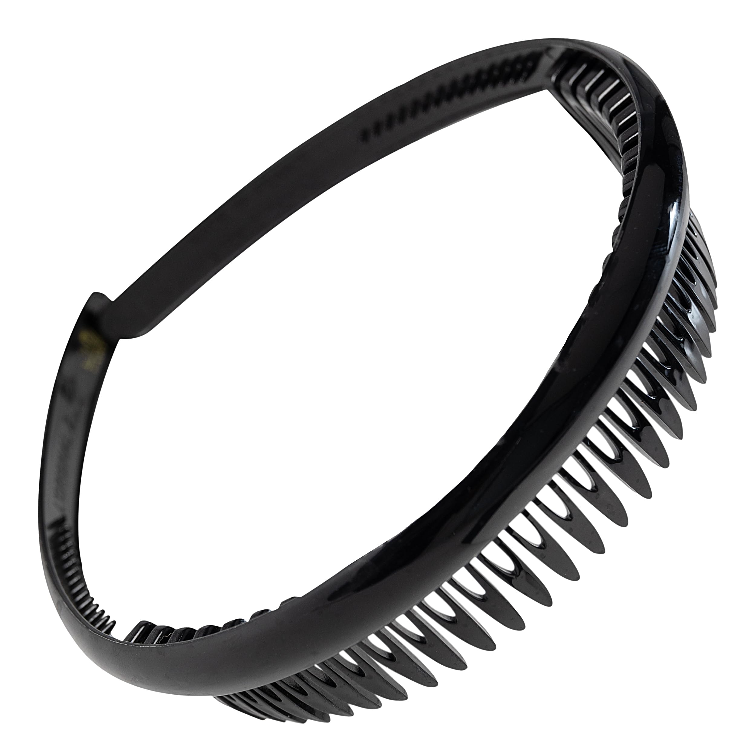 Camila Paris AD110 French Headband for Women Black Strong Hold Grip Womens Hair Band Very Flexible No Slip