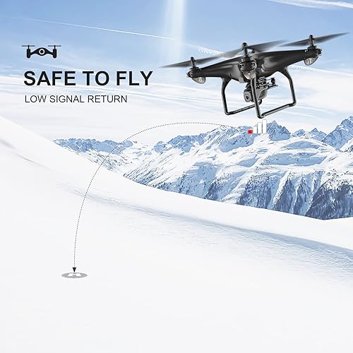 Miniatura 6 de Awelov Drone GPS FPV con cámara 4K para adultos y principiantes, 5G WiFi FPV RC Quadcopter con Follow Me, retorno automático, vuelo de punto de