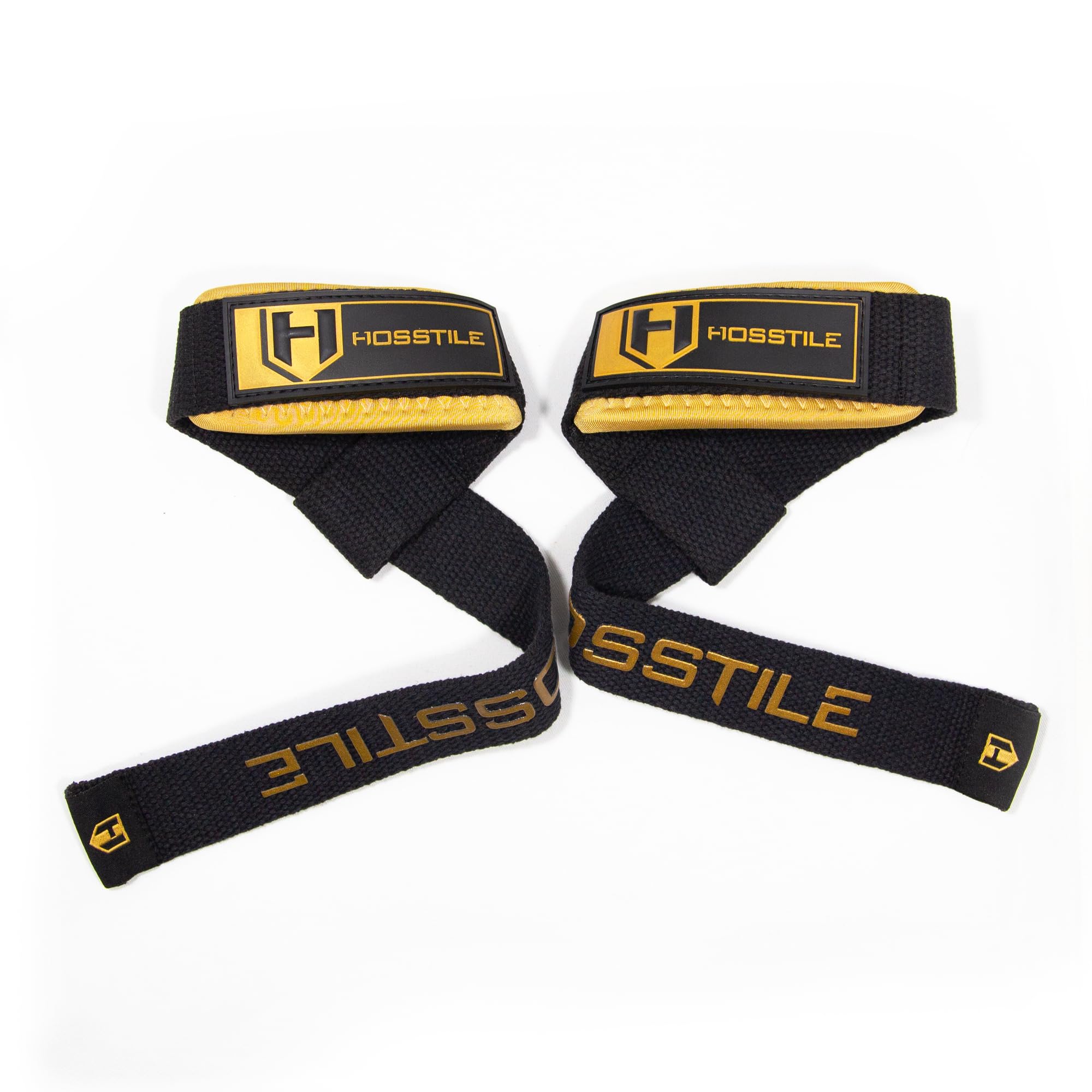 HOSSTILE Correas de muñeca acolchadas para levantamiento de pesas, culturismo, entrenamiento de gimnasio, entrenamiento de fuerza, peso muerto y entrenamientos de fitness, extralargas, duraderas,