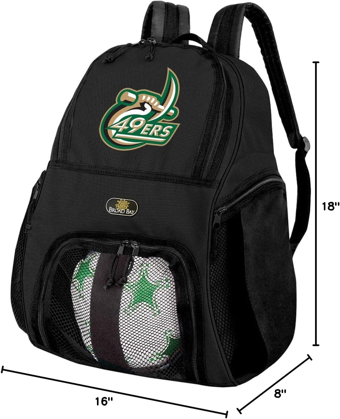 Broad Bay UNC Charlotte Soccer Backpack or UNCC 49ers Volleyball Bag