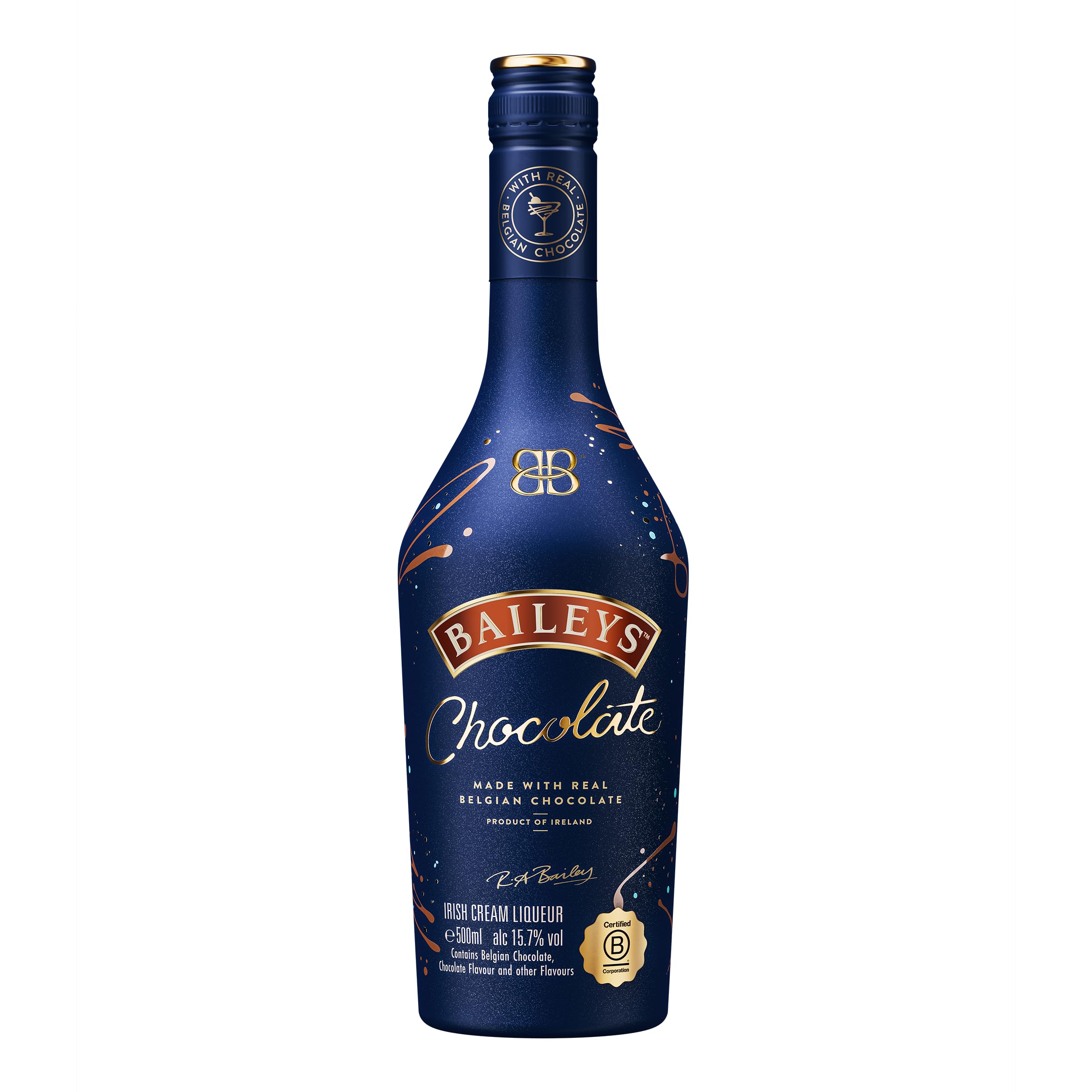 BaileysChocolate Liqueur | Pour Over Coffee | 15.7% vol | 50cl | Real Belgian Chocolate | Award Winning | Great for Gifting