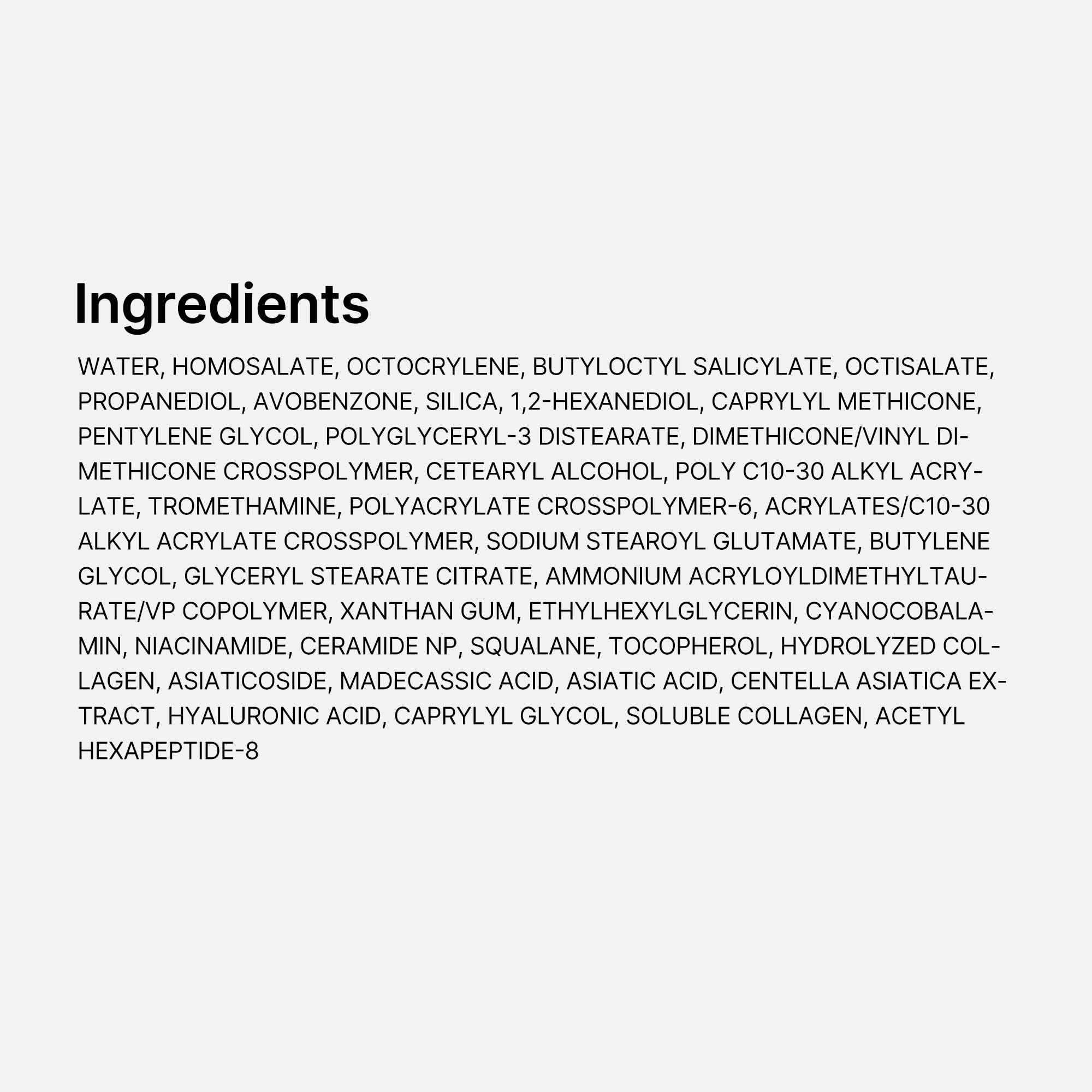 medicube No Cast Just Glow Collagen Sunscreen | SPF 50 Broad Spectrum Face Sunscreen | Lightweight, Non-Sticky, Hydrating Formula | No White Cast or Residue | Peptide, Cica for Soothing & Natural Glow