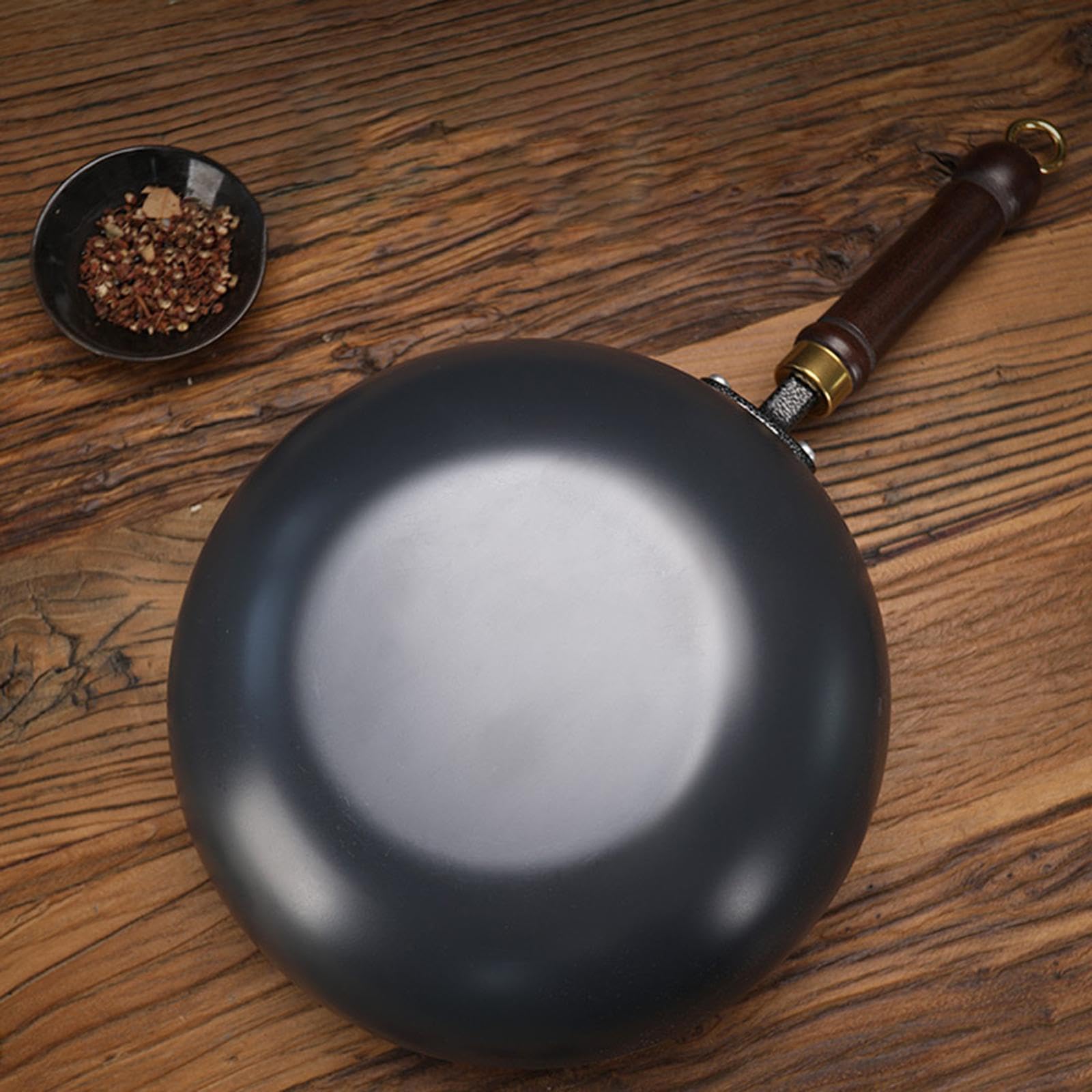 Wok Antiaderente per Cucinare, Manico Ergonomico, Adatto per Cucinare Cottura, con Coperchio, Padella Ideale per.., Copertura in vetro da 28 cm