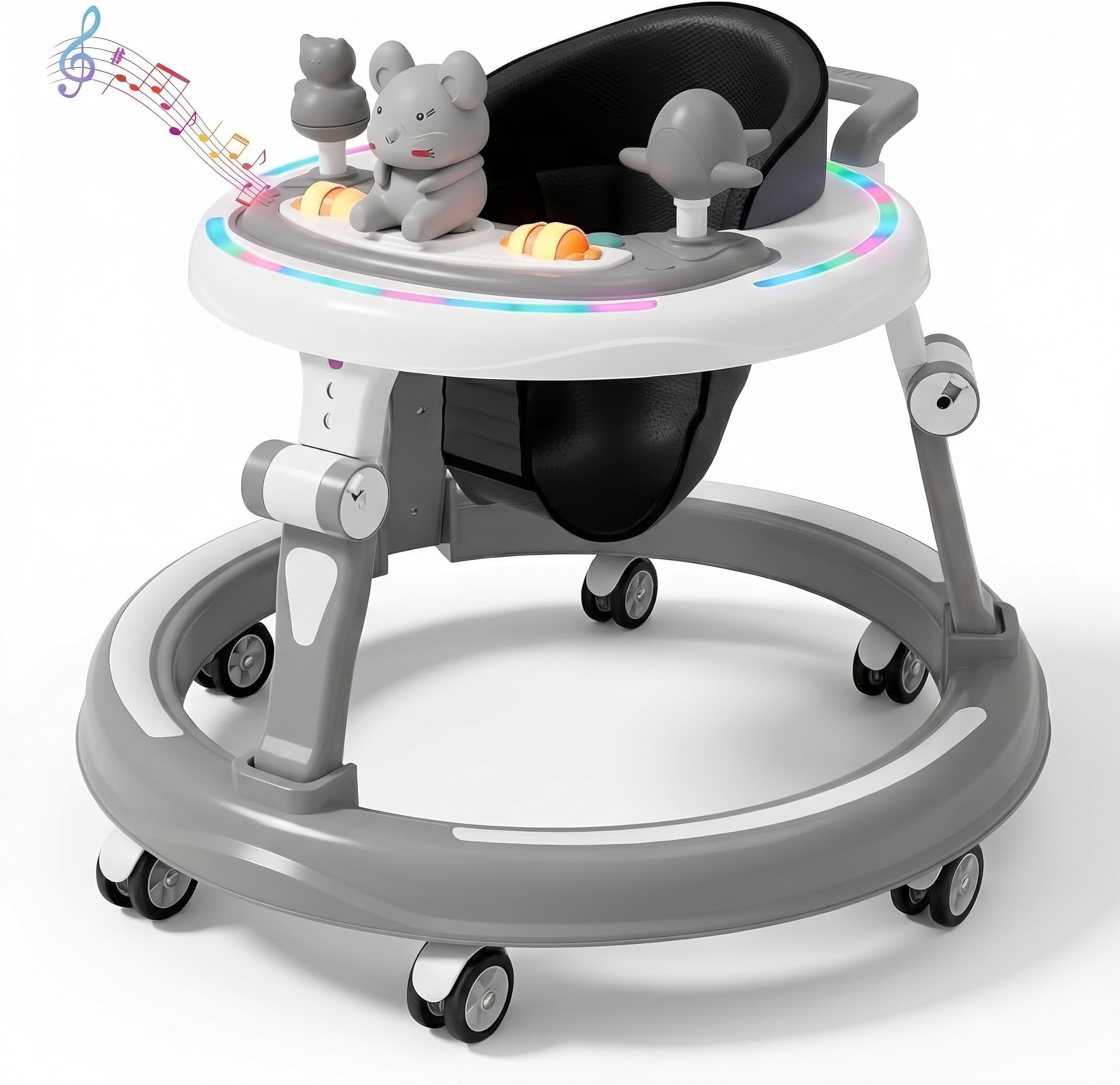 StarAndDaisy Baby Walkers for 9 Months+ Baby Boy Girl /360ยฐWalker for Kids with 7 Level Height Adjustment/Walker for Baby with Switchable Food & Musical Toy Tray.