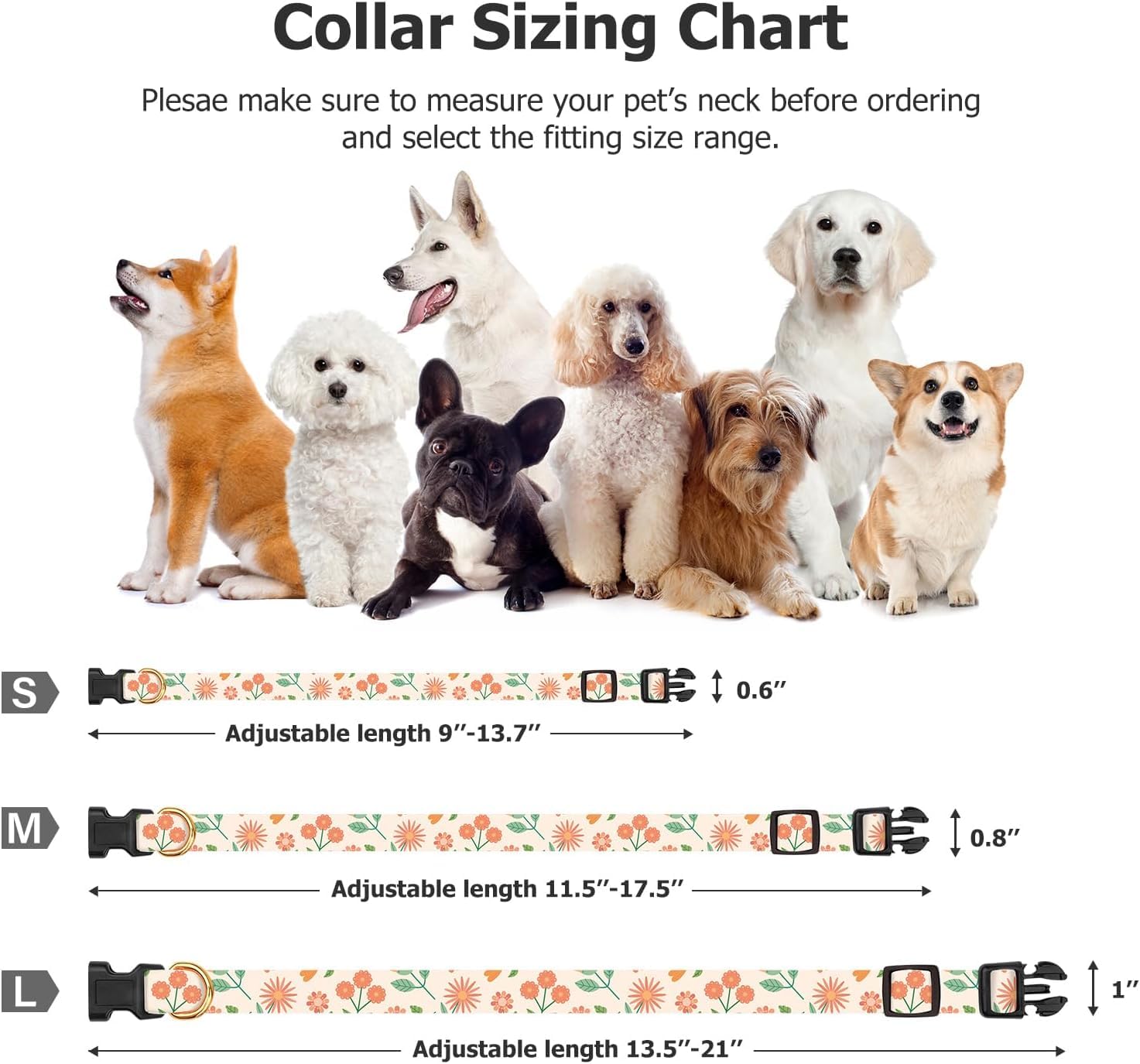 Cotton Handmade Dog Collar Cute and Distinctive Patterns White and Pink Love Heart with Pendant for Girl Boy Pet Cat Puppy Dogs Collar M - Image 3
