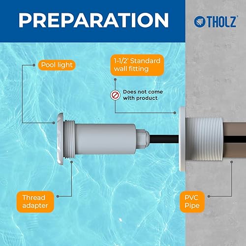 Miniatura 2 de Luz de piscina RGBW de 10 W - Cable de 50 pies - LED ultra brillante - Fácil instalación - Luz de piscina enterrada
