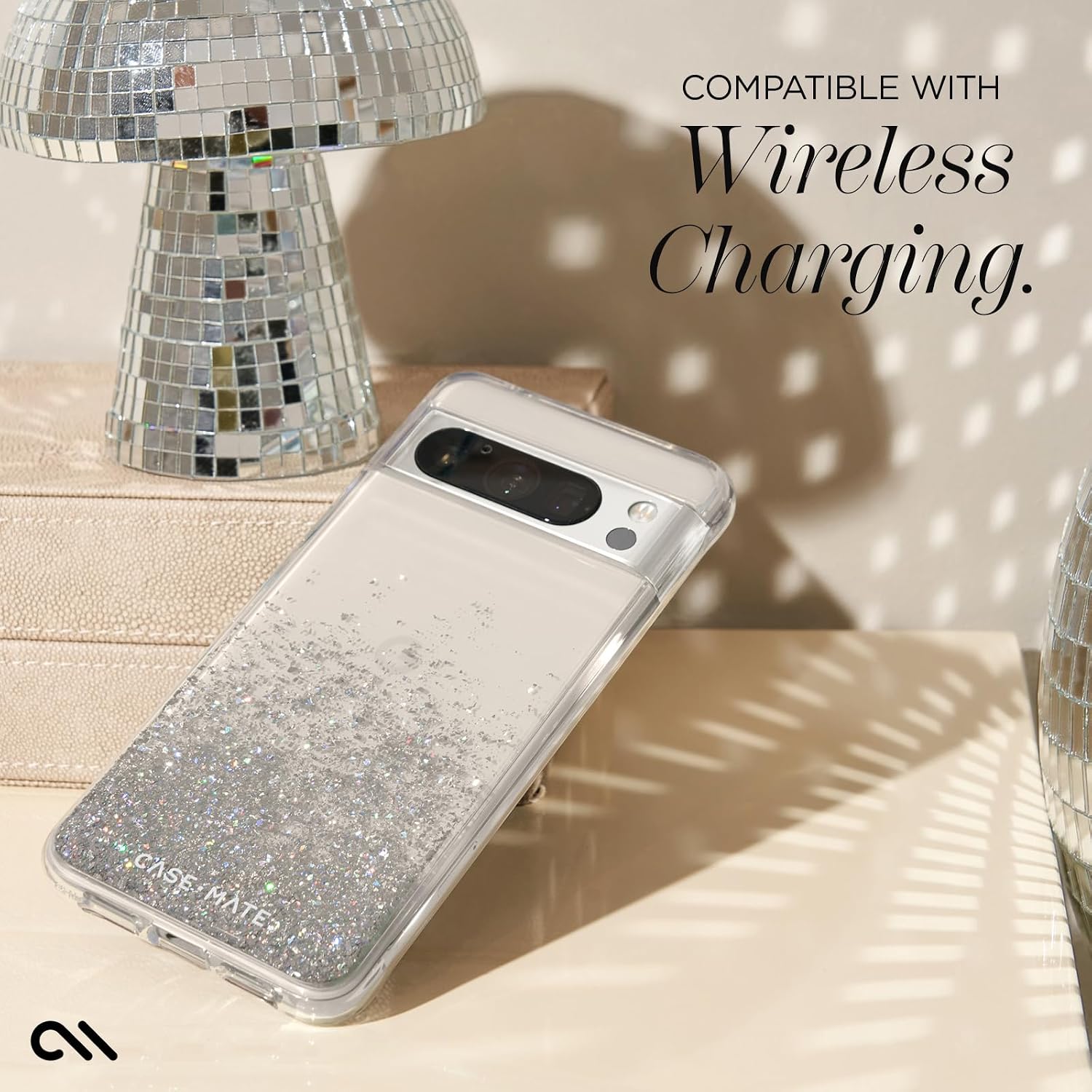 Case-Mate Google Pixel 8 Pro Case [6.7”,2023] [12ft Drop Protection] [Wireless Charging] Twinkle Ombre Disco Phone Case for Google Pixel 8 Pro - Luxury Bling Glitter Cover - Shockproof, Anti Scratch image 4