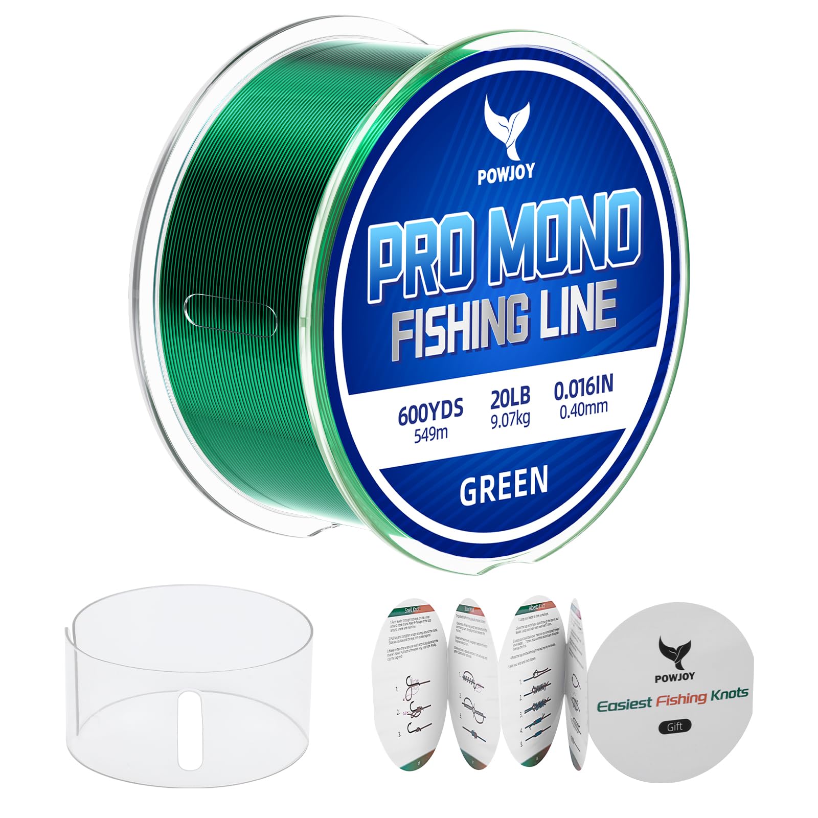 Monofilament Fishing Line with Knot Guide Cards for Beginners to Pro