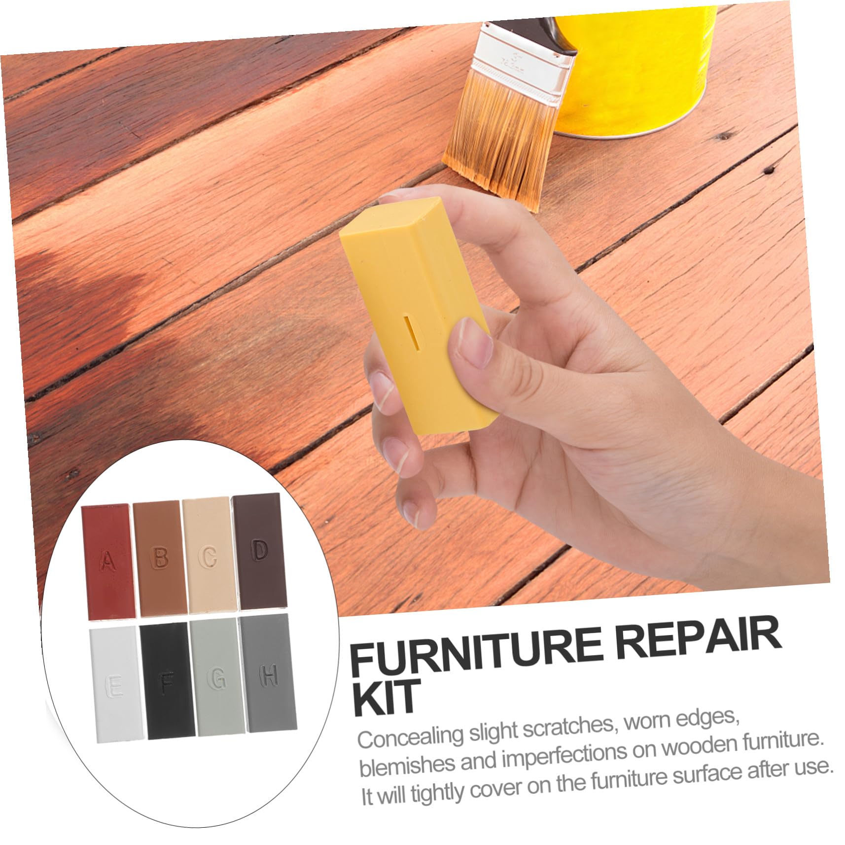 2ensembles Kit De Réparation De Carreaux Et Sol Stratifié Cires De Restauration Pour Fissures Et Rayures Pour Comptoirs Parquets Et Meubles Outil Pratique Pour Réparations Et