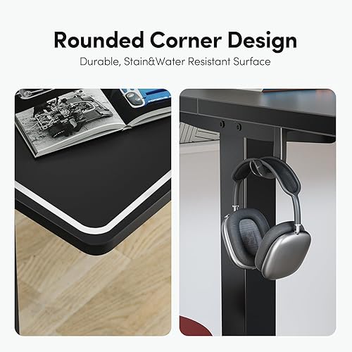 Miniatura 10 de BANTI Escritorio eléctrico de pie con cajón, altura ajustable, escritorio de pie para sentarse, escritorio de oficina en casa, estación de trabajo,