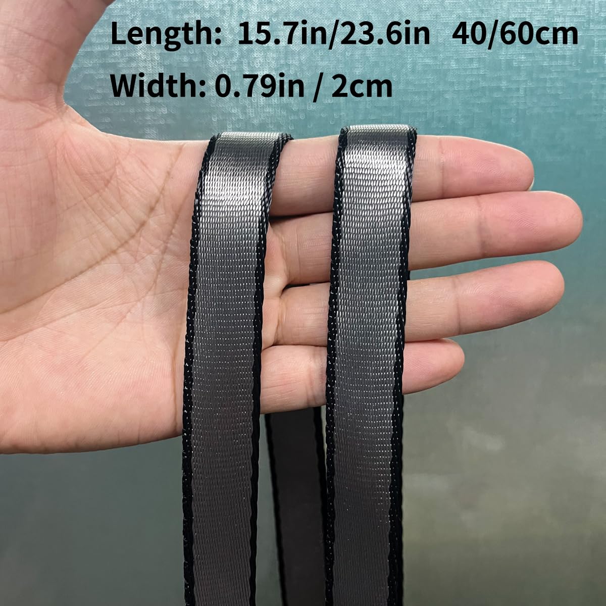 Lot de 10 sangles de yoga 40/60 cm pour yoga, balançoire aérienne (60 cm)