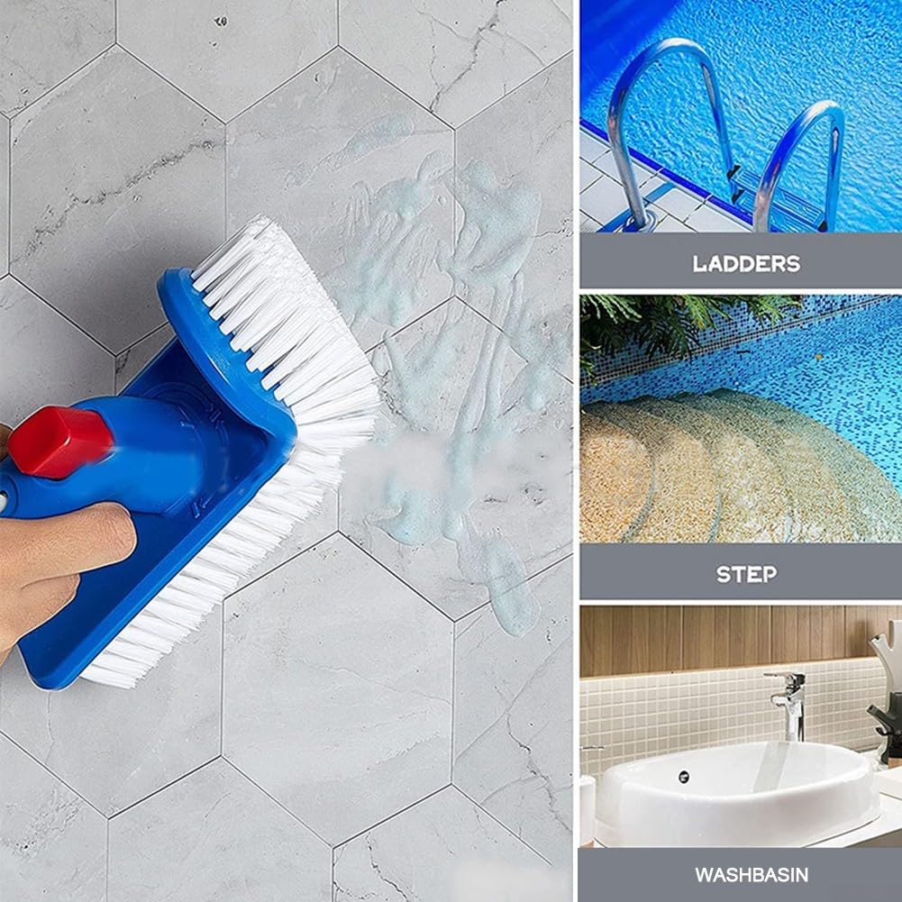 2 cepillos de limpieza de esquinas, escalones de piscina de plástico para piscinas enterradas sobre el suelo, spas, 7.87 x 3.94 x 2.36 pulgadas