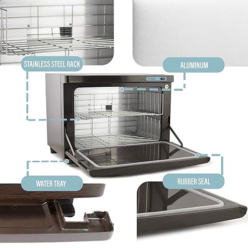 Miniatura 9 de Calentador de toallas, calentador de toallas de tamaño compacto de 8 L, color rosa, calentador de toallas calientes 2 en 1, equipo eléctrico,