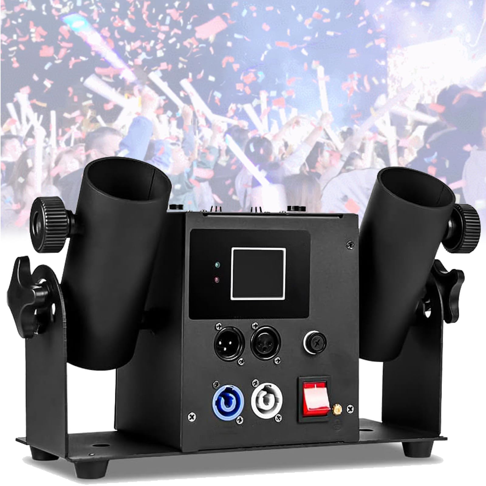Maszyna do konfetti - elektryczna strzelanka do konfetti DMX 512 z pilotem zdalnego sterowania, na imprezy DJ-skie, kluby nocne, wesela, sceny i imprezy koncertowe