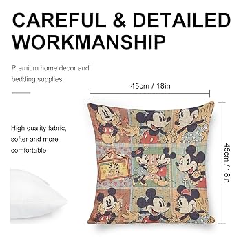 Amazon.co.jp: ミッキーマウス ミニーマウス クッションカバー