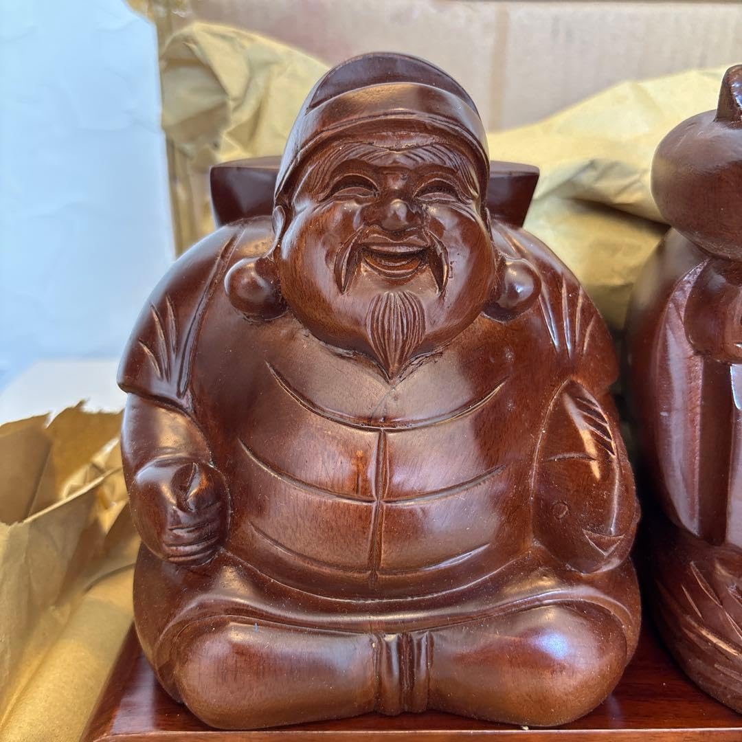 木彫り 恵比寿 大黒天 置物 台座付き Amazon.co.jp: 木彫り 七福神 大黒天 恵比寿 置物 台座付き : ホビー