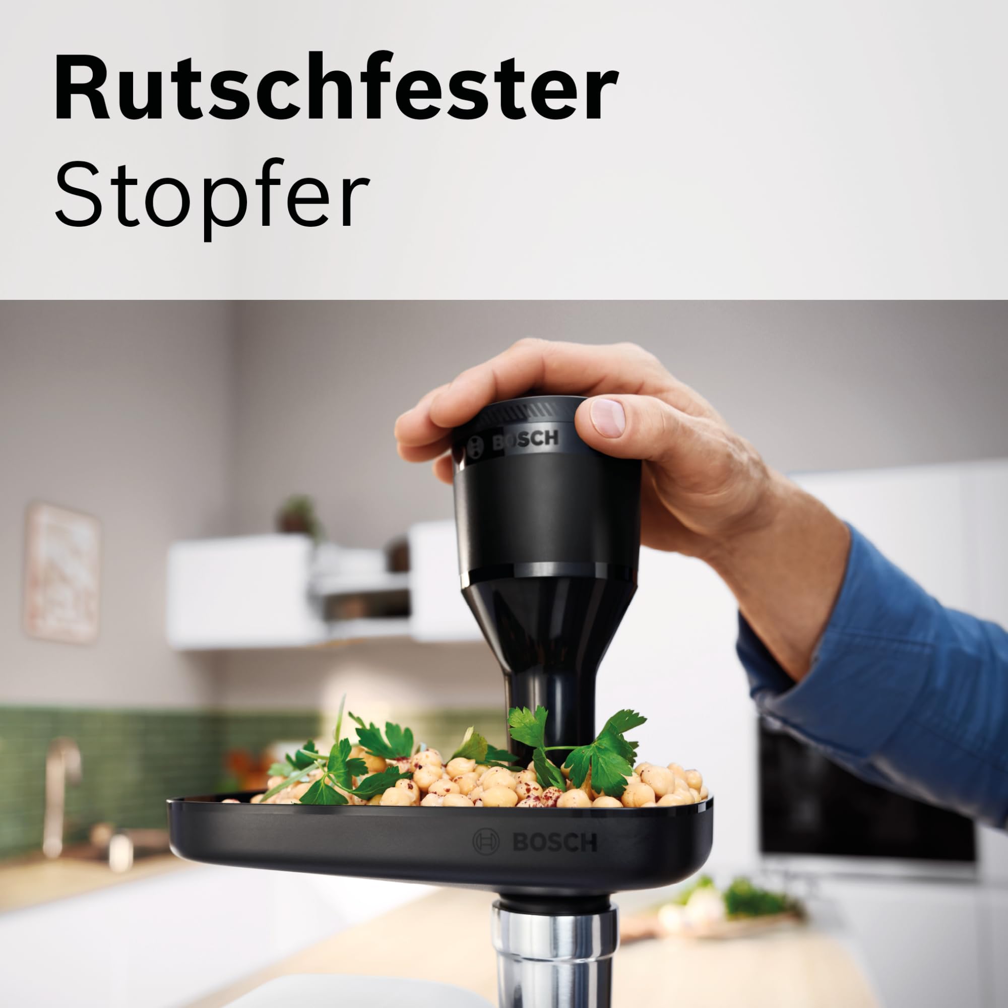 Bosch Fleischwolf Serie 4, 2 Lochscheiben (3 / 8mm) Edelstahl, spülmaschinenfest, elektrisch, stark, kompakt, 2 Stufen, Wurststopfer, 1.900 W, weiß/schwarz, MultiPower MFWS420W