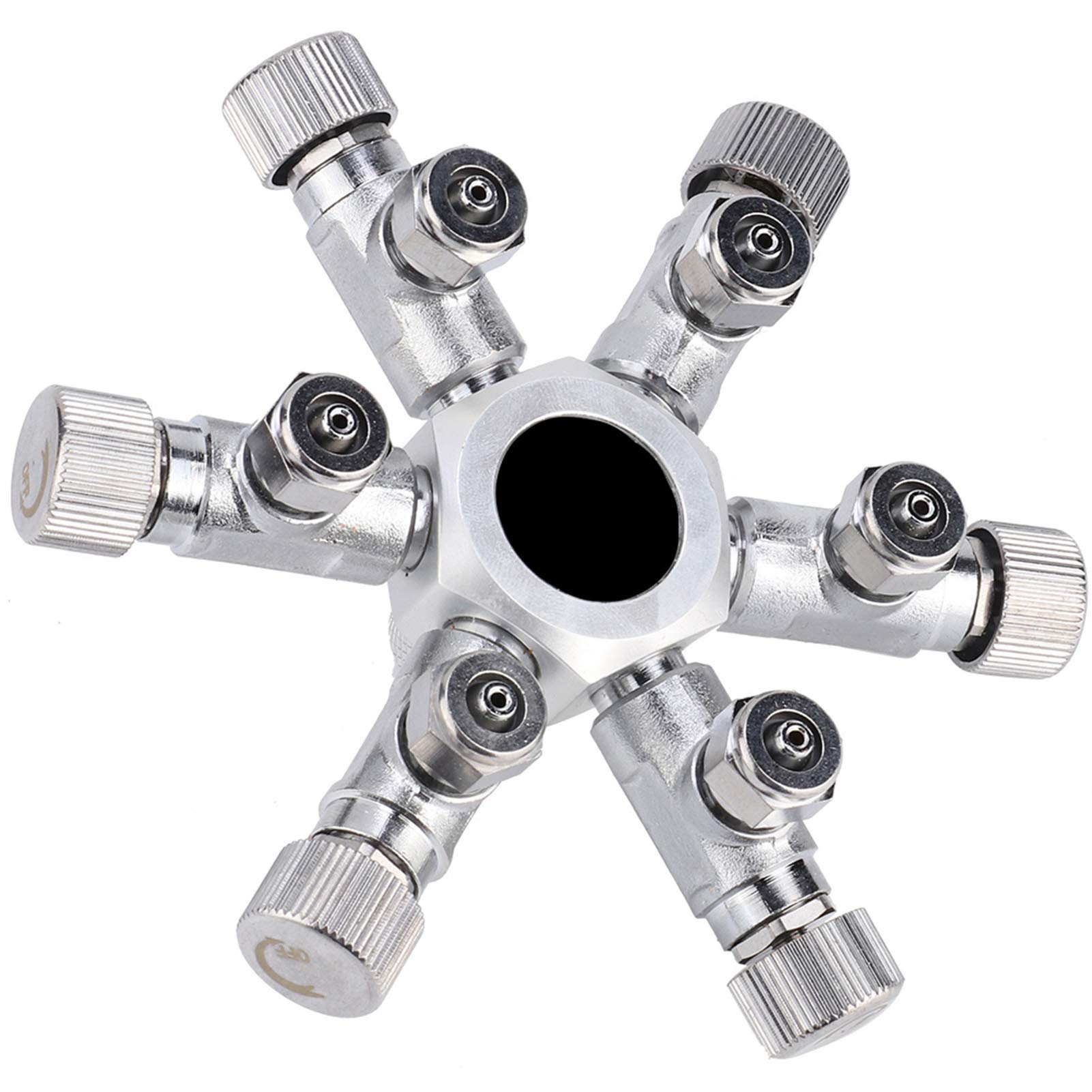 Regolatore Valvola Splitter CO2 per Acquario, Lega di Alluminio Leggera e Resistente, Controllo Preciso del Flusso per Acquariofili (6 passaggi)