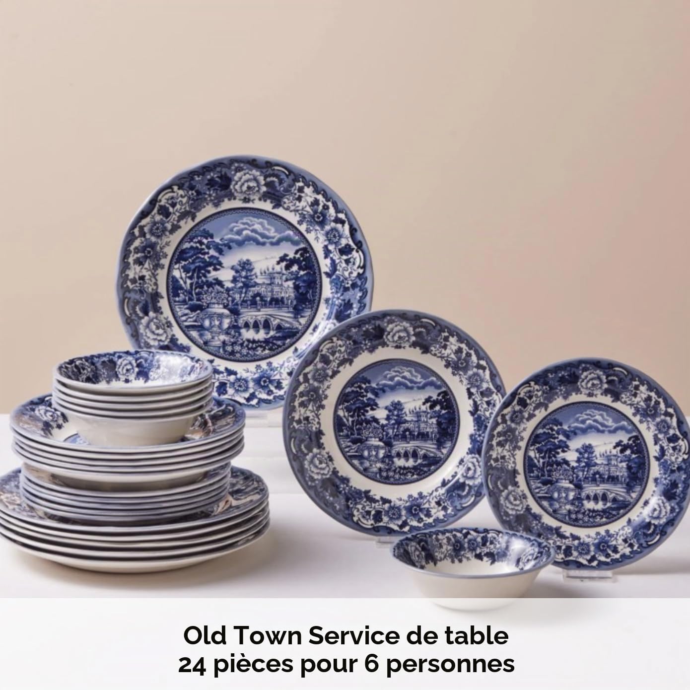 Karaca Old Town Service de Table 24 Pièces pour Occasions Spéciales
