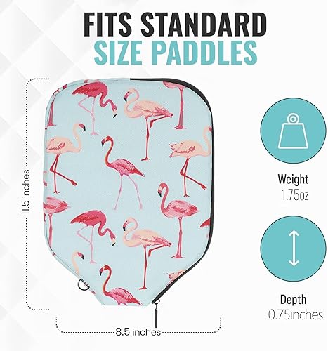 Vista 162 de Palms-O-Aces Pickleball Paddle Sleeve Lightweight Padded Canvas Covers for Paddles Protective Racket Case with zipper Standard & Elongated