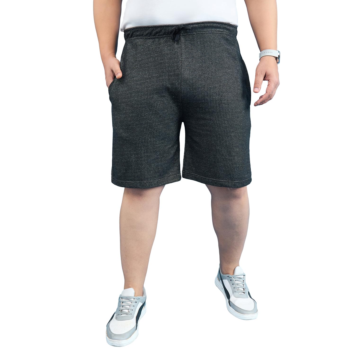 bigbanana Plus Size Men's Regular Fit Solid Short-picture-29