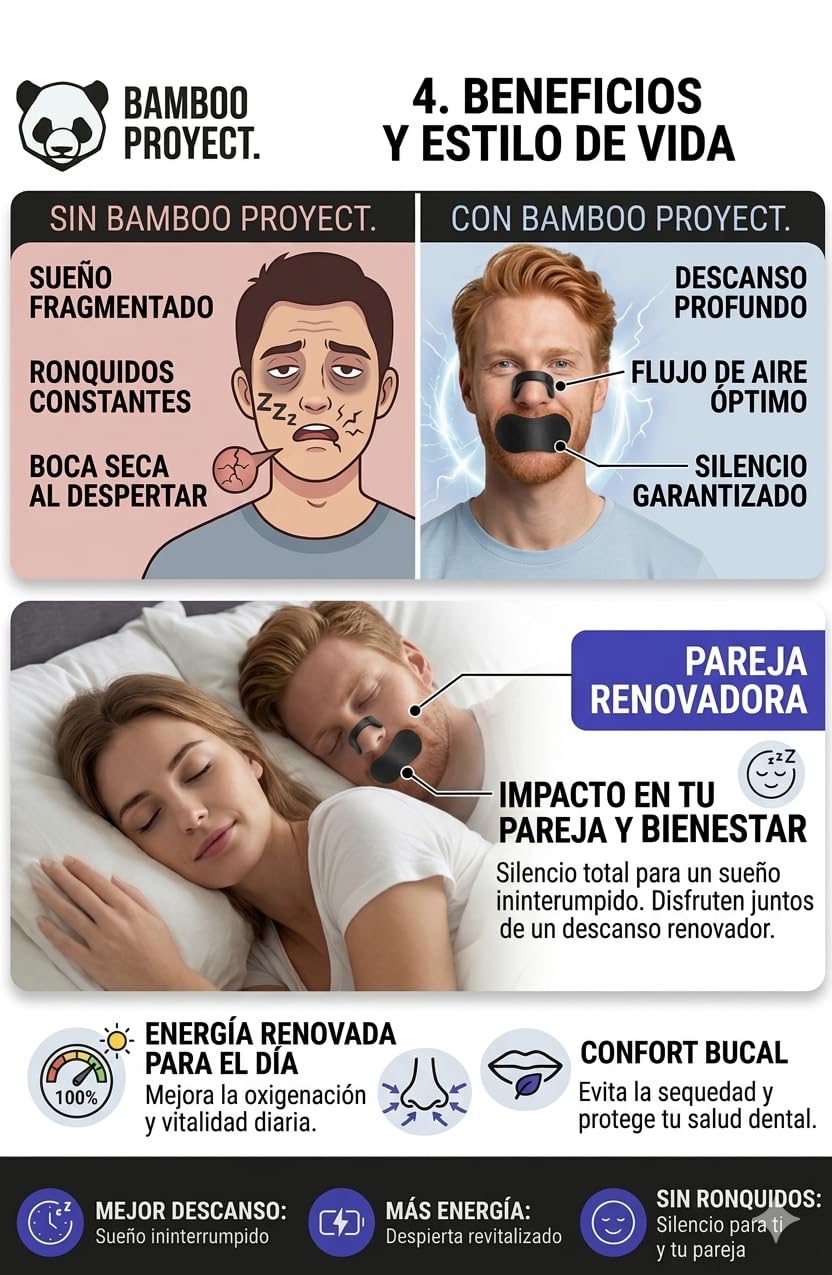 CABALLERO® Tiras Nasales Magnéticas PREMIUM + Tiras Bucales | Kit Mensual 60 parches + 30 tiras bucales | (GUIA PASO A PASO) | Para dormir y hacer deporte | Edición Bamboo Proyect