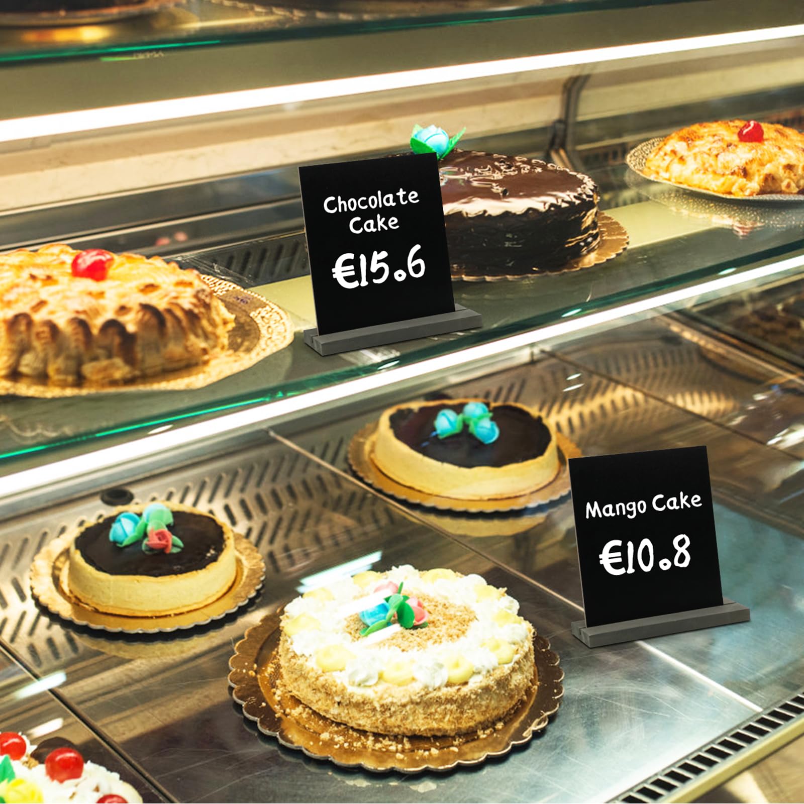 25 Pcs Mini Tableau Noir Bois Tableau Avec Support Base, Mini Ardoise