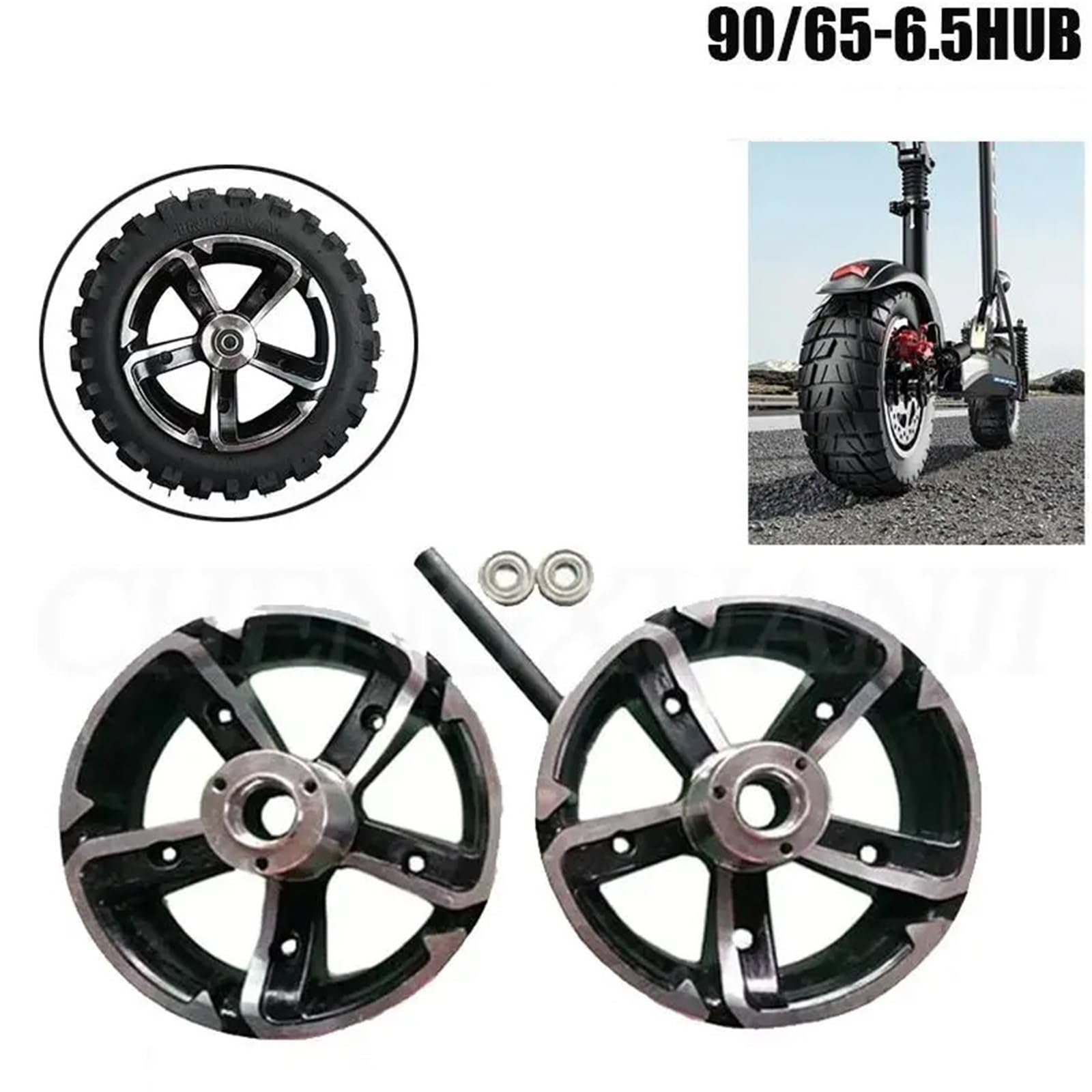 Cerchio da 11 pollici 90/65-6.5 per ruote anteriori e posteriori di scooter con freni a disco, diviso in lega di alluminio CERCHIO(Rear rim)
