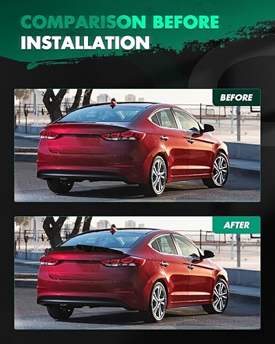 Miniatura 6 de SCITOO Ventana trasera ABS para 2015-2018 para Hyundai Elantra Alerón Negro Brillante