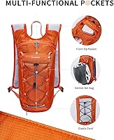 Vista 2 de Blue Quartz Hydration Backpack with 2L Water Bladder, Hiking Water Backpack for Women Men, Lightweight Cycling Daypack with Phone Pocket & Helmet